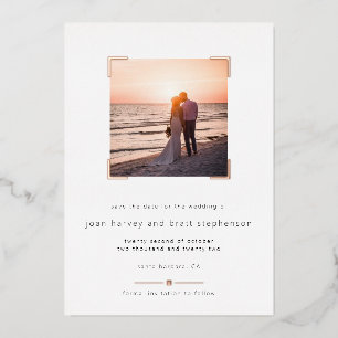 Classy Minimalist Photo Wedding Save the Date