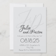 Classy Minimalist Wedding Invitation