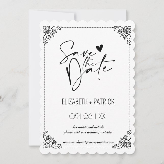 Classy minimalist ,your photo in love  invitation (Front)
