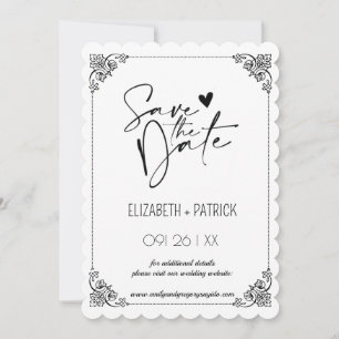 Classy minimalist ,your photo in love  invitation