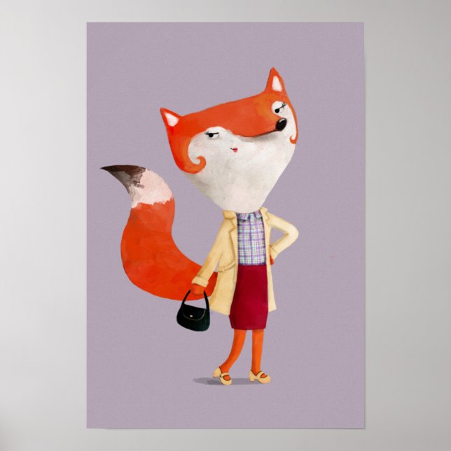 Classy Mod Fox Girl Poster (Front)
