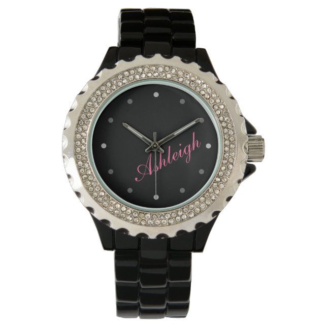 Classy Mod Ladies Personalised Monogram Watch (Front)