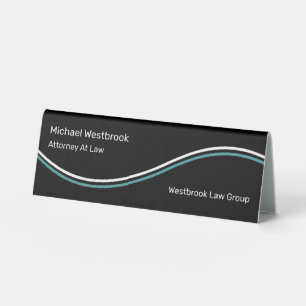Classy Modern Attorney Desk Name Plate