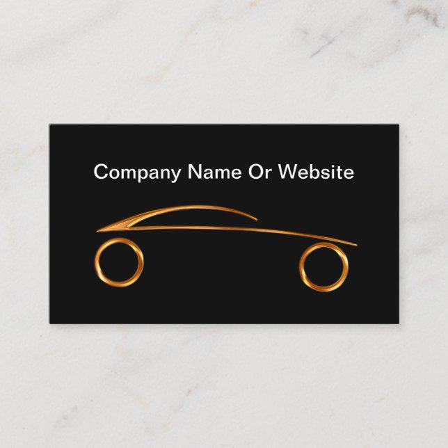Classy Modern Automotive Theme Business Card (Front)
