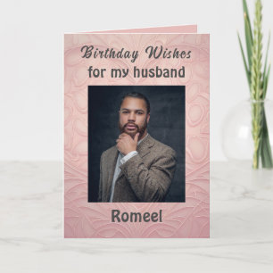Classy Modern Birthday Greeting for Husband Card