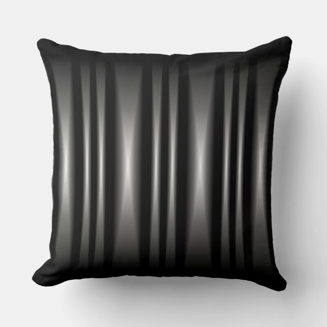 Classy Modern Black and White Pattern Cushion (Front)