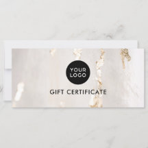 Classy Modern Gold Foil Gift Certificate/Voucher