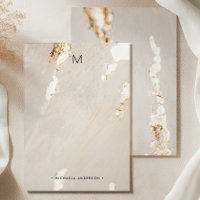 Classy Modern Gold Foil Monogram & Name Stationery