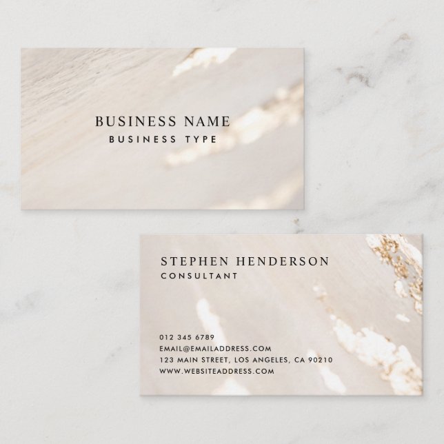 Classy Modern Gold Foil Professional Business Card (Front/Back)