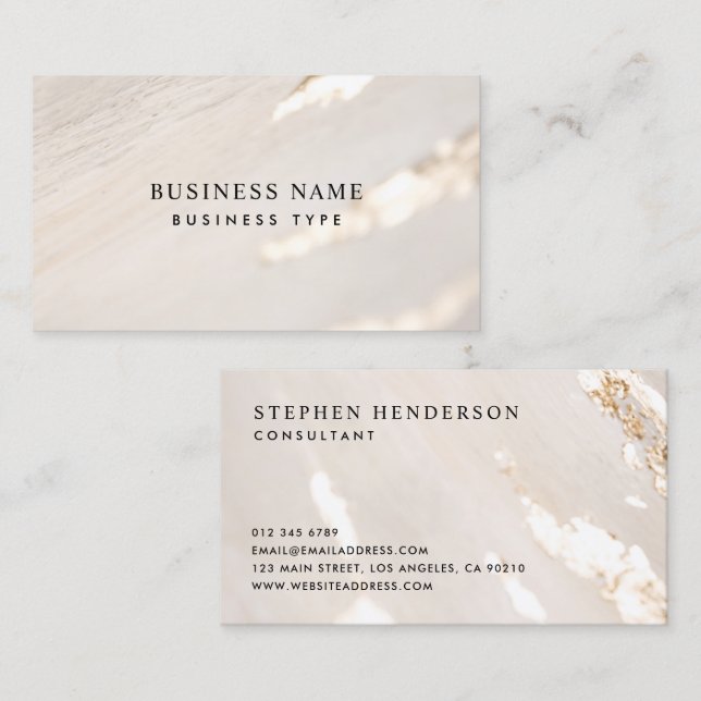 Classy Modern Gold Foil Professional Business Card (Front/Back)