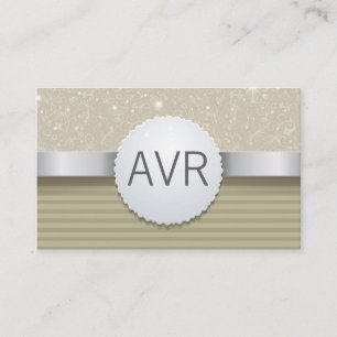 Classy  Modern Luxury Sparkle white gold glitter Business Card