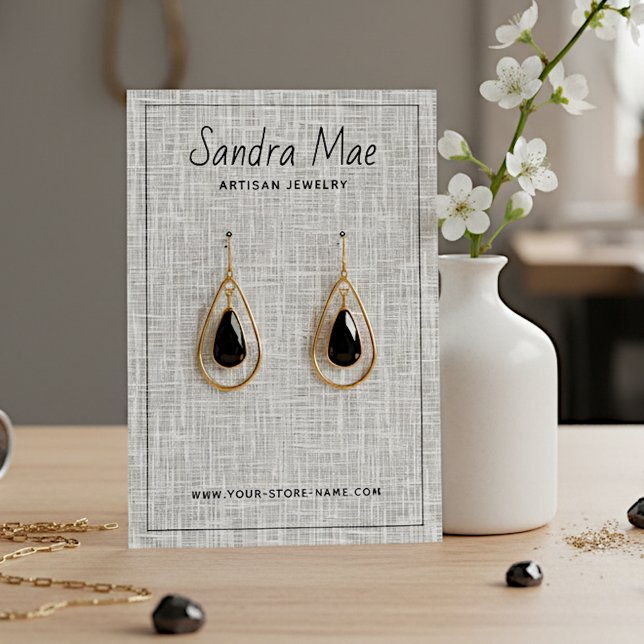 Classy Modern Minimalist Jewellery Display Card (Creator Uploaded)