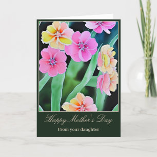 Classy modern painted flowers custom Mother's Day Holiday Card