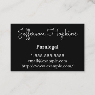 Classy & Modern Paralegal Business Card