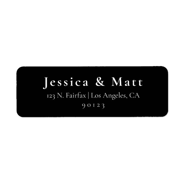 Classy Modern Return Address Label (Front)
