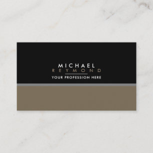 Classy Modern Stylish black & brown professional Business Card