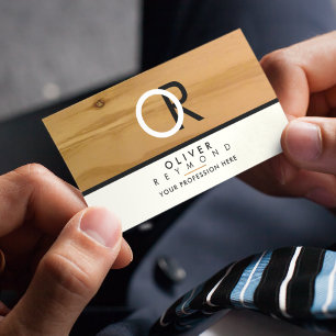 classy, modern & stylish wood texture professional business card