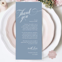 Classy Modern Wedding Place Setting Thank You Card