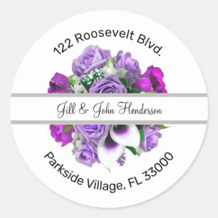 Classy Monogram Family Return Address Labels