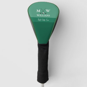 Classy Monogram Green Golf Head Cover