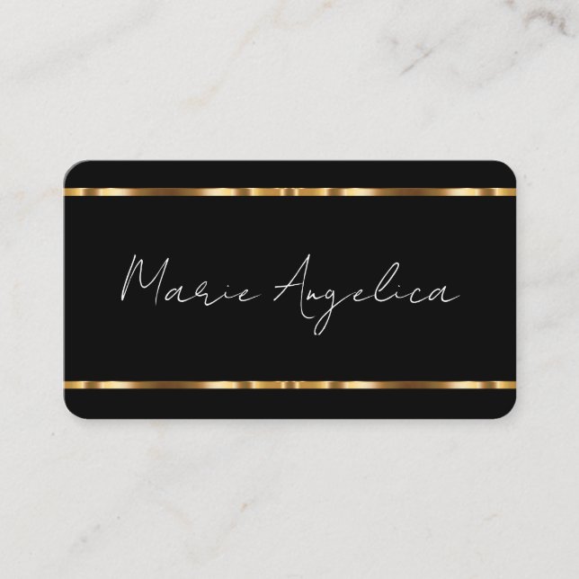 Classy Monogram Luxury Rounded Corner Business Card (Front)
