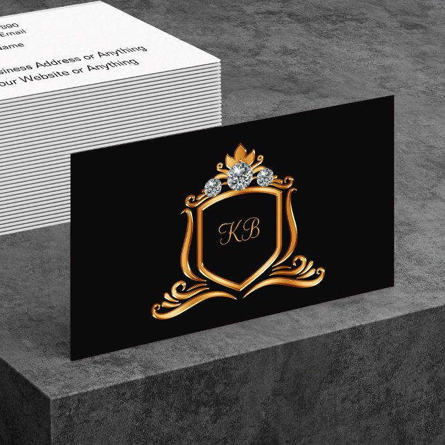 Classy Monogram Name Initials Business Cards (Creator Uploaded)