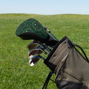 Classy Monogram Pattern for Golf Players Green Head Cover