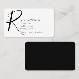 Classy Monogram Professional Business Cards 