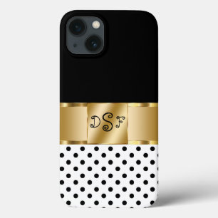 Classy Monogram Style iPhone 13 Case