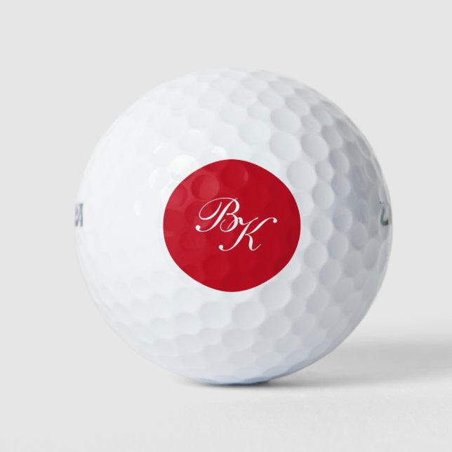 Classy Monogram Style Golf Balls (Front)