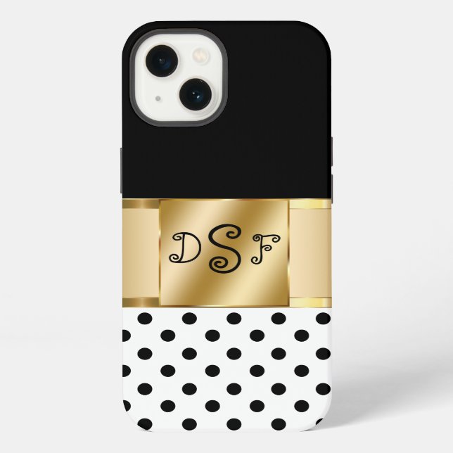 Classy Monogram Style iPhone Case (Back)