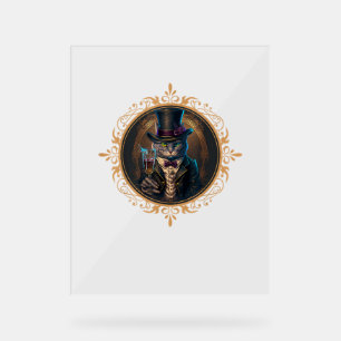Classy Mood Cat T Gangsters Cat Retro Cat In a Hat Acrylic Sign