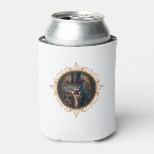 Classy Mood Cat T Gangsters Cat Retro Cat In a Hat Can Cooler