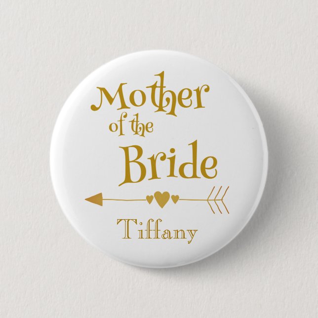 Classy Mother of the Bride 6 Cm Round Badge (Front)