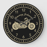 Classy Motorcycle Biker With Name Gold Coloured