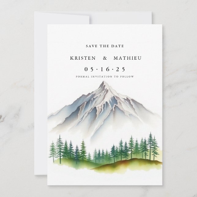 Classy Mountain Save The Date (Front)
