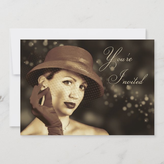Classy Multi-Purpose Invitation - Vintage Lady (Front)