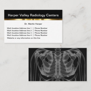 Classy Multiple Location Radiology Medical Business Card