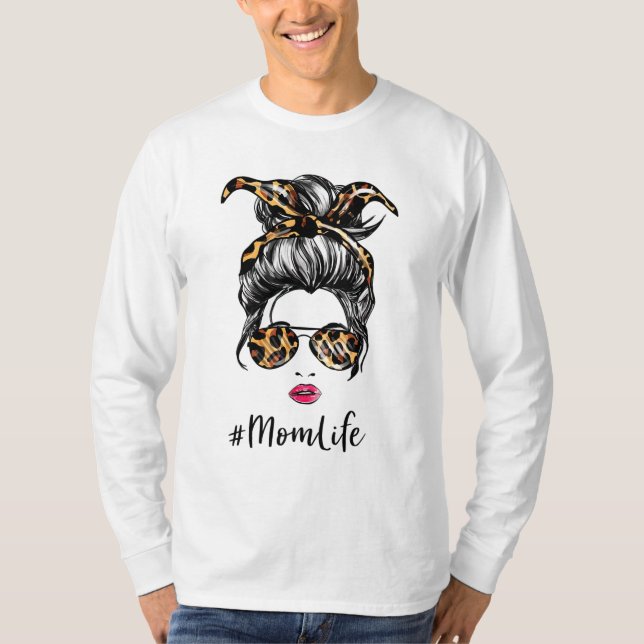 Classy Mum Life with Leopard T-Shirt (Front)