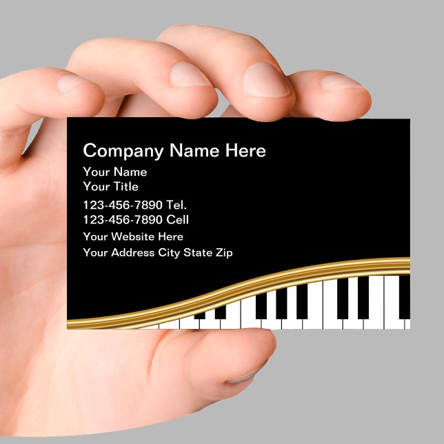 Classy Music Business Cards (Creator Uploaded)