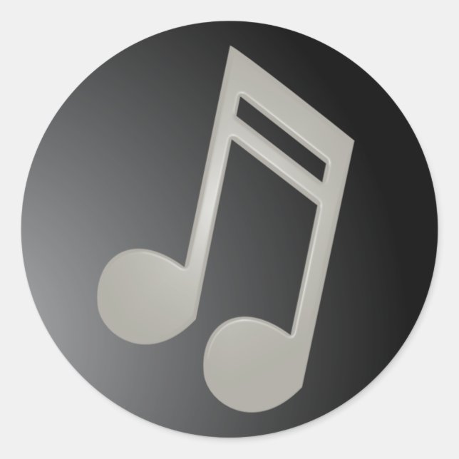 Classy Music Note Sticker (Front)