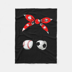 Classy nana life soccer messy bun baseball mother' fleece blanket