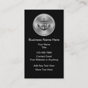 Classy Nautical Anchor Theme Business Cards