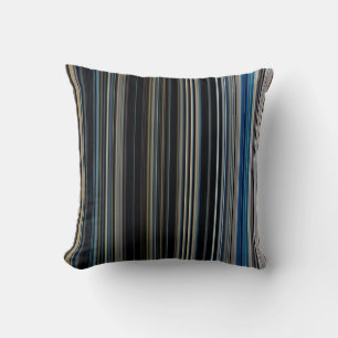 Classy Navy and Gold Multicolor Stripes Cushion