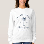 Classy Navy Beach Bachelorette Party Sweatshirt<br><div class="desc">Stay cosy and chic at your bachelorette party with this customisable bachelorette sweatshirt! This bachelorette party sweatshirt is perfect for your beach bachelorette weekend!</div>