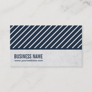 Classy Navy Blue Striped Optical Business Card