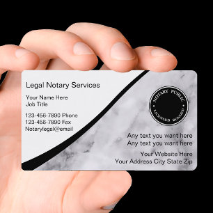 Classy Notary Public Business Card Template