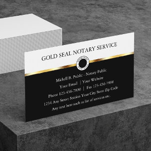 Classy Notary Public Design Business Card