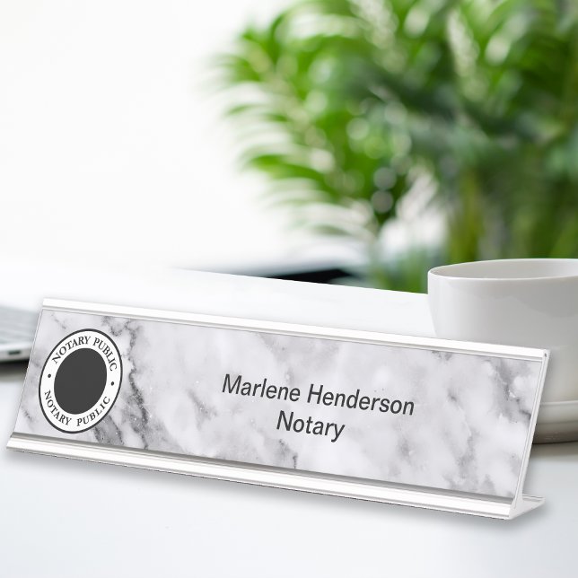 Classy Notary Public Emblem Officec Desk Name Plate (Creator Uploaded)