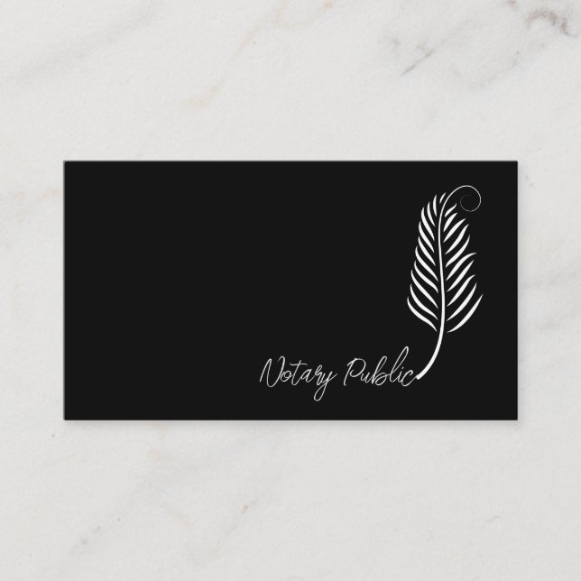 Classy Notary Public Trendy Business Cards (Front)